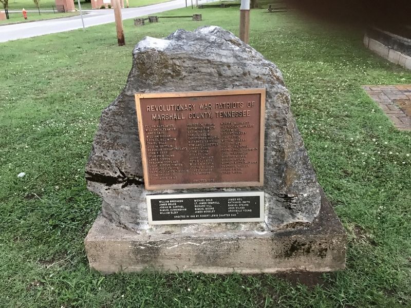 Revolutionary War Patriots of Marshall County, Tennessee Marker image. Click for full size.