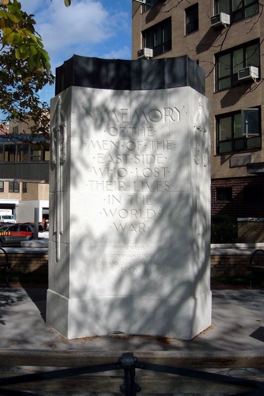 East Side WWI Memorial. Click for full size. East Side WWI Memorial image. Click for full size.