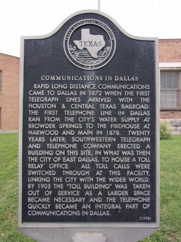 Communications in Dallas Marker image. Click for full size.