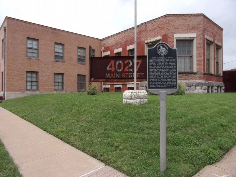 Communications in Dallas Marker. Click for full size. Communications in Dallas Marker image. Click for full size.