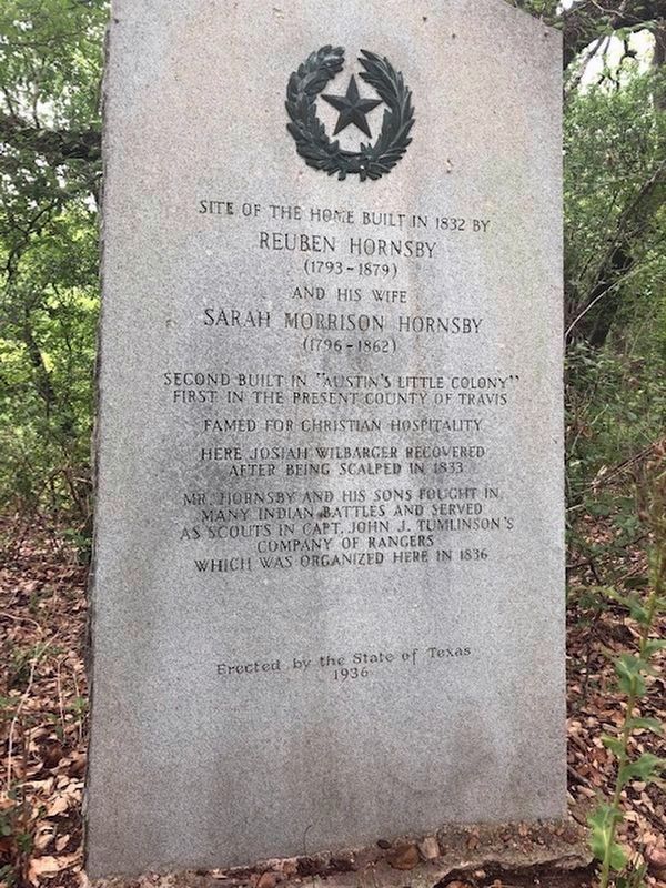 Site of Home of Reuben Hornsby Marker. Click for full size. Site of Home of Reuben Hornsby Marker image. Click for full size.