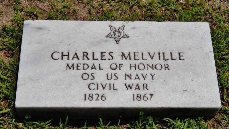 Charles Melville Memorial<br>(<i>west/front side of monument</i>) image. Click for full size.