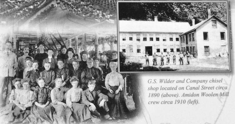 Marker detail: Wilder Chisel Shop & Amidon Mill image. Click for full size.