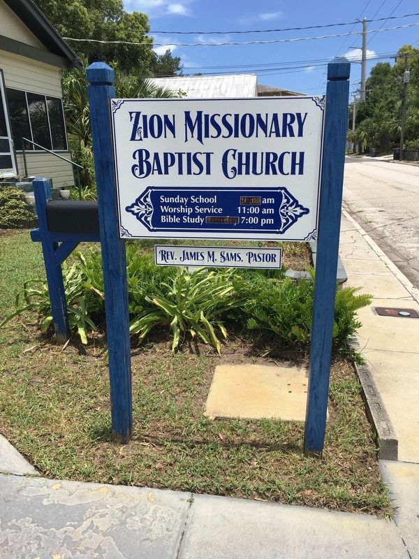Zion Missionary Baptist Church Sign image. Click for full size.