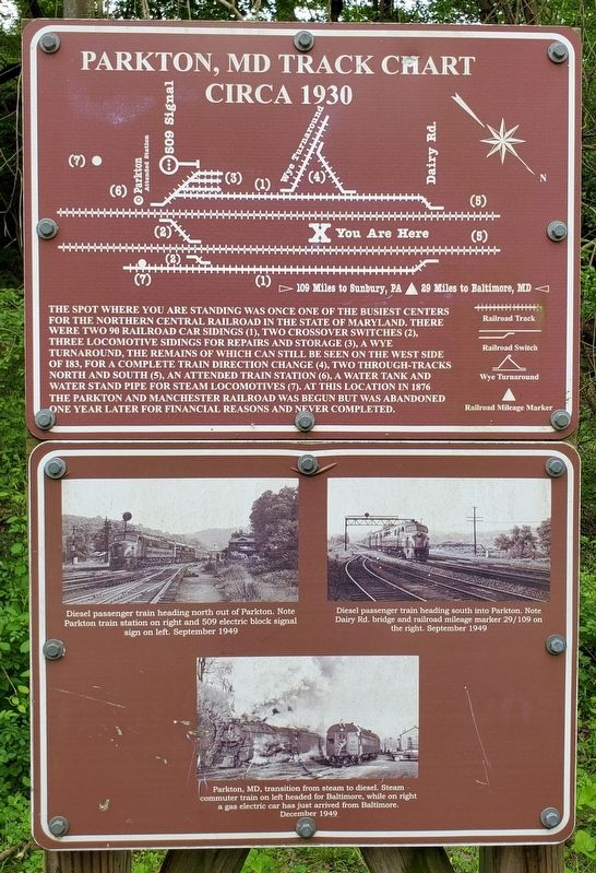Parkton, MD Track Chart Marker image. Click for full size.