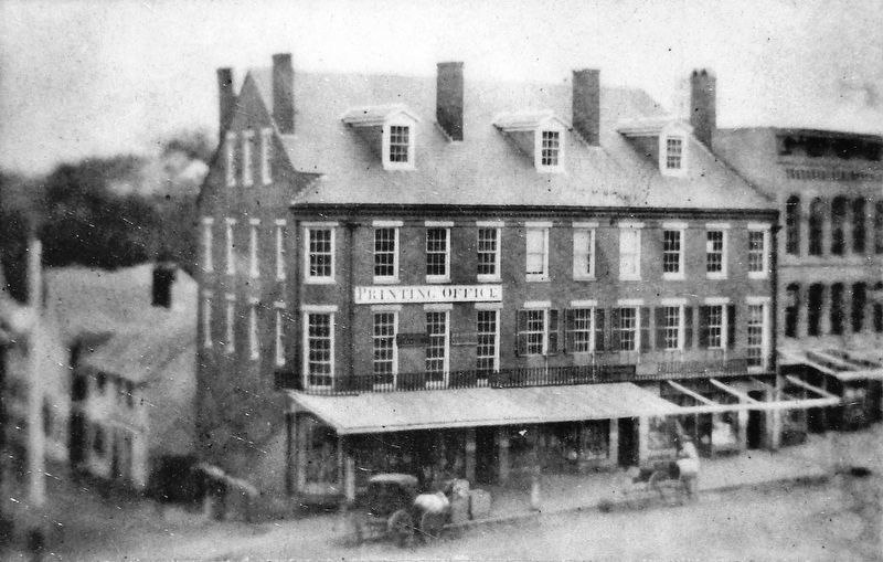 Marker detail: Foster's Daily Democrat Printing Office. Click for full size. Marker detail: Foster's Daily Democrat Printing Office image. Click for full size.