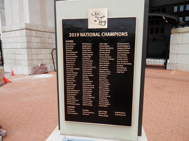 2019 National Champions Marker image. Click for full size.