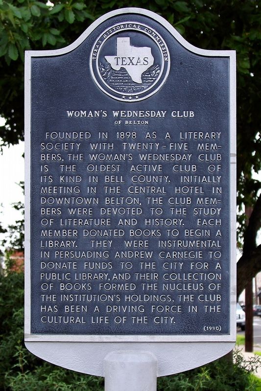 Woman's Wednesday Club Marker. Click for full size. Woman's Wednesday Club Marker image. Click for full size.