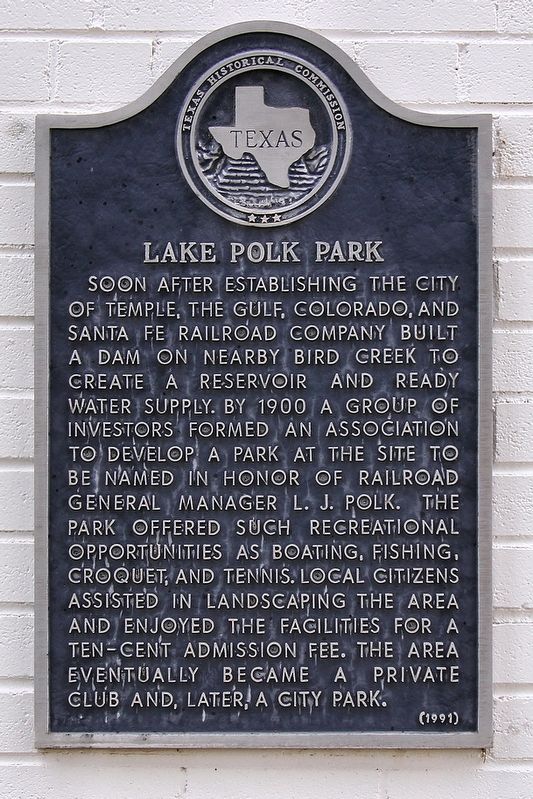 Lake Polk Park Marker. Click for full size. Lake Polk Park Marker image. Click for full size.