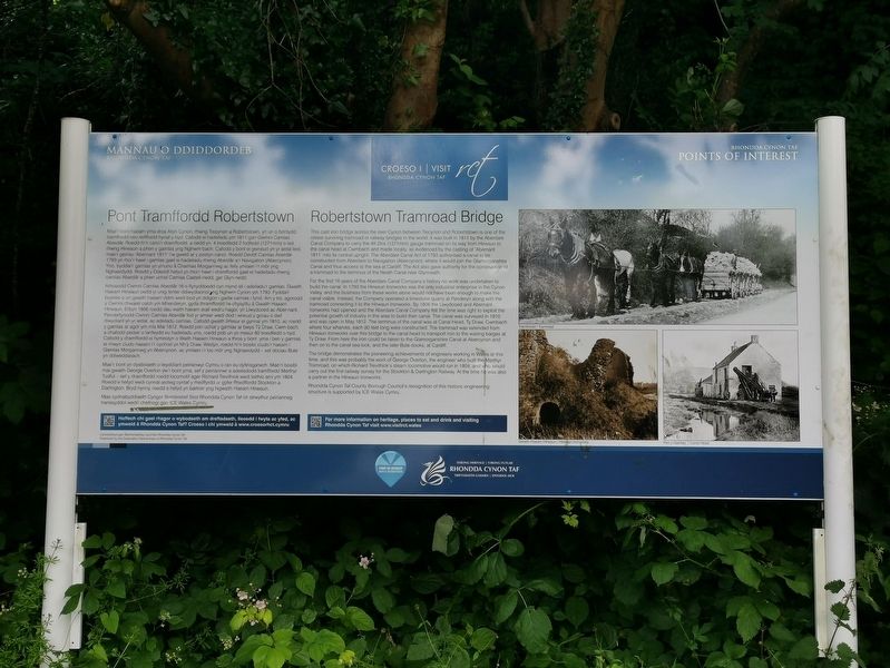 Robertstown Tramroad Bridge/Pont Tramffordd Robertstown Marker image. Click for full size.
