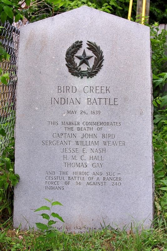 Bird Creek Indian Battle Marker. Click for full size. Bird Creek Indian Battle Marker image. Click for full size.