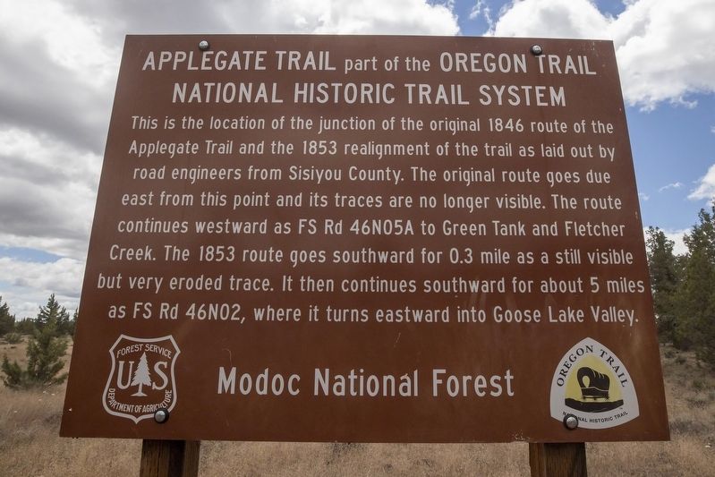 Applegate Trail Marker image. Click for full size.
