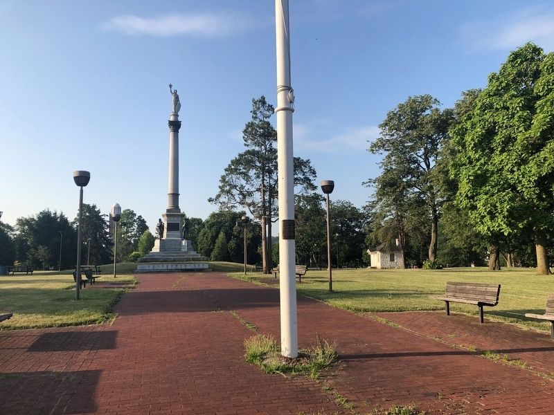 Calvin C. Rice, Jr. Memorial, with the Civil War Memorial in the background. Click for full size. Calvin C. Rice, Jr. Memorial, with the Civil War Memorial in the background image. Click for full size.