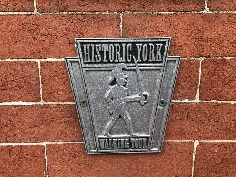 Historic York Walking Tour plaque on the house image. Click for full size.