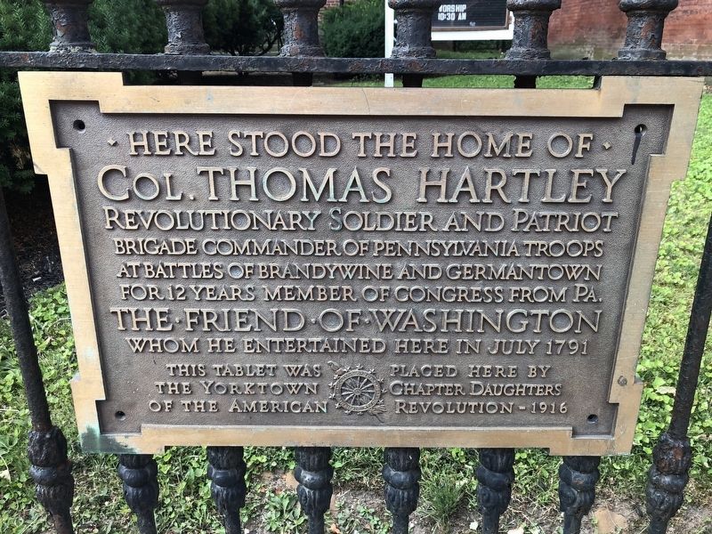 Col. Thomas Hartley Marker image. Click for full size.