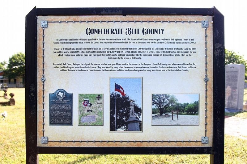 Confederate Bell County Marker image. Click for full size.