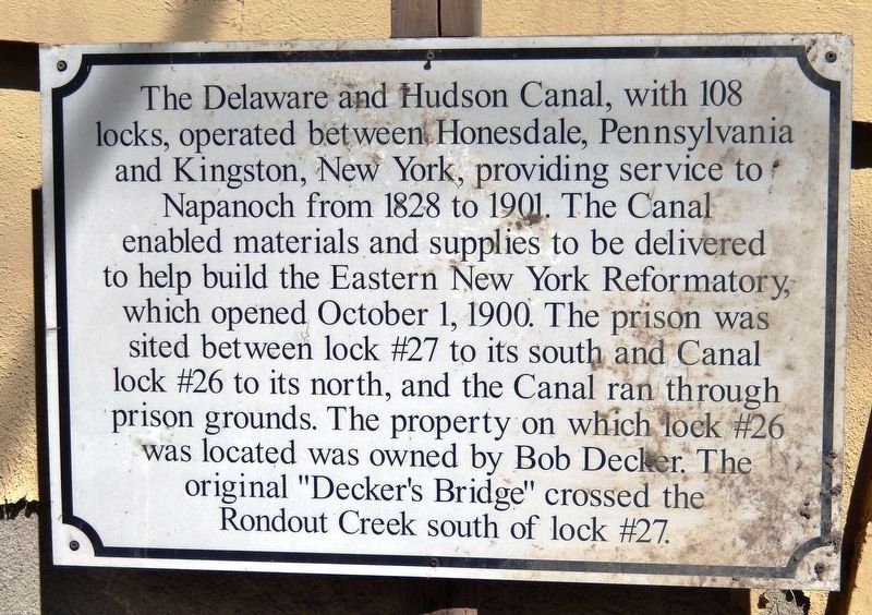 Delaware and Hudson Canal Marker. Click for full size. Delaware and Hudson Canal Marker image. Click for full size.
