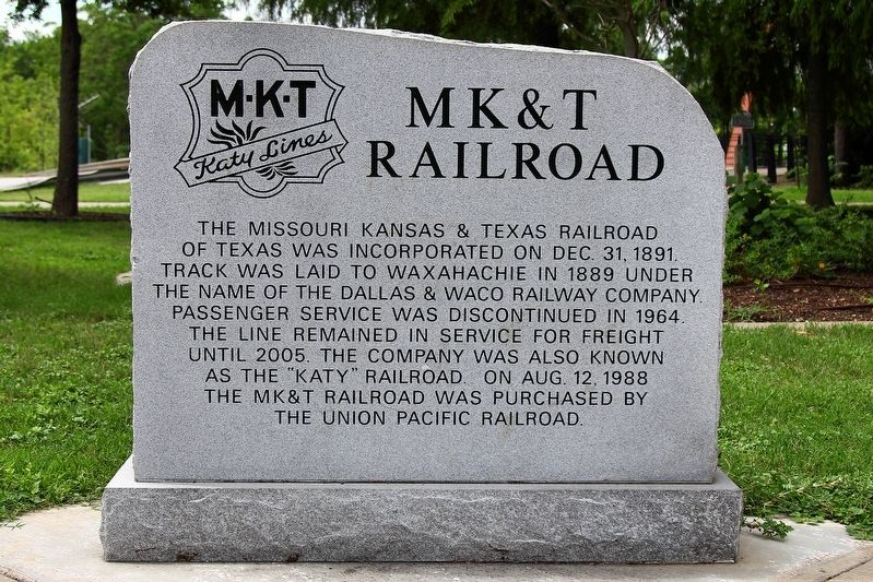 M K & T Railroad Marker image. Click for full size.