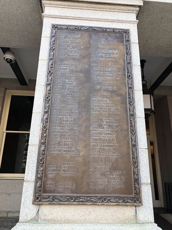 World War I Memorial. Click for full size. World War I Memorial image. Click for full size.