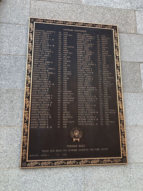 Korean, Vietnam and Persian Gulf Memorial. Click for full size. Korean, Vietnam and Persian Gulf Memorial image. Click for full size.