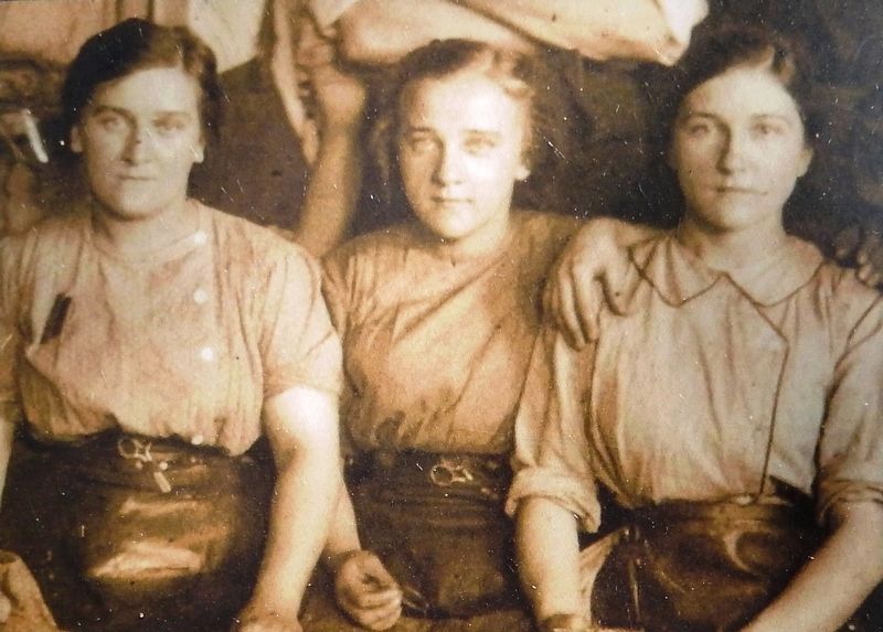 Marker detail: Dover Mill Girls image. Click for full size.