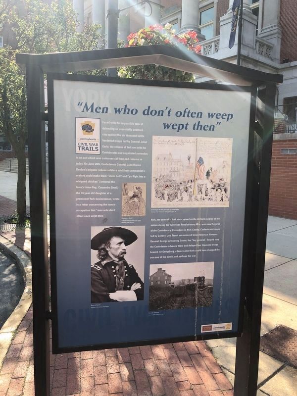 "Men who don't often weep wept then" side of the marker image. Click for full size.