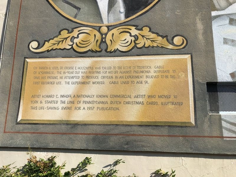 Dr. George Holtzapple, The Breath of Life Marker. Click for full size. Dr. George Holtzapple, The Breath of Life Marker image. Click for full size.