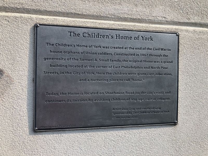 The Children's Home of York Marker image. Click for full size.