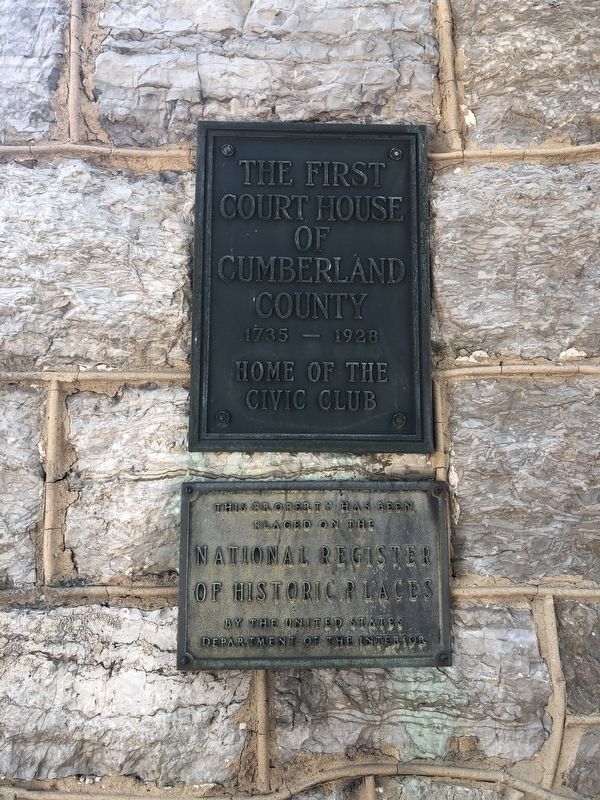 The First Court House of Cumberland County Marker image. Click for full size.