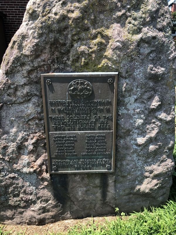 These Soldiers of the Revolutionary War Who Lie Buried Here Marker. Click for full size. These Soldiers of the Revolutionary War Who Lie Buried Here Marker image. Click for full size.