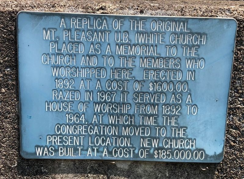White Church Replica Marker. Click for full size. White Church Replica Marker image. Click for full size.