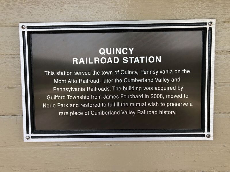 Quincy Railroad Station Marker image. Click for full size.