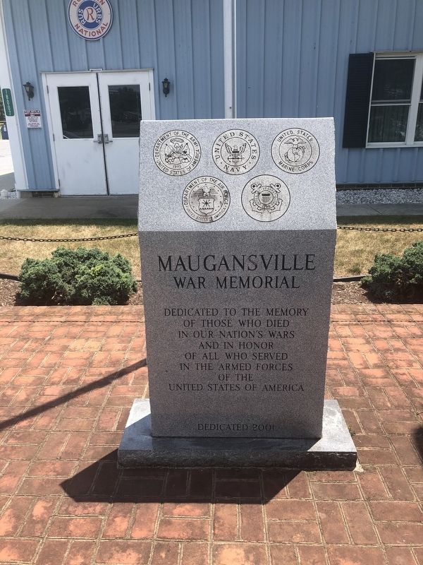 Maugansville War Memorial. Click for full size. Maugansville War Memorial image. Click for full size.
