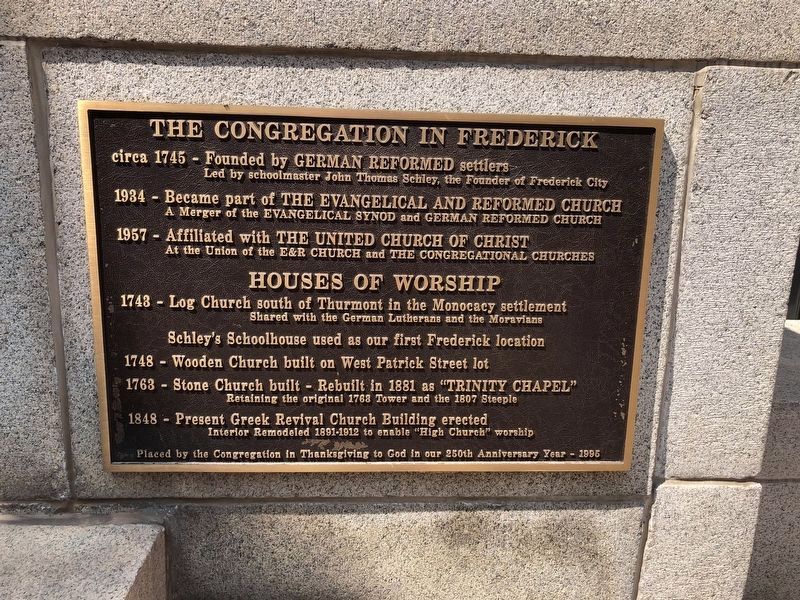 The Congregation in Frederick Marker. Click for full size. The Congregation in Frederick Marker image. Click for full size.