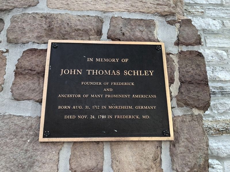John Thomas Schley Marker. Click for full size. John Thomas Schley Marker image. Click for full size.