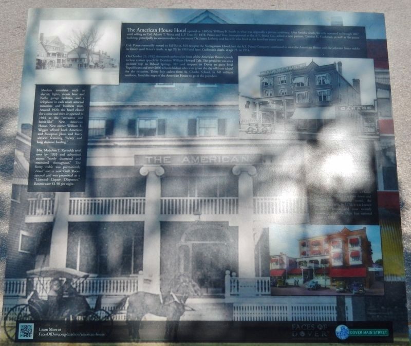 The American House Hotel Marker image. Click for full size.