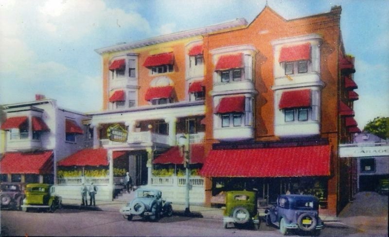 Marker detail: The American House image. Click for full size.