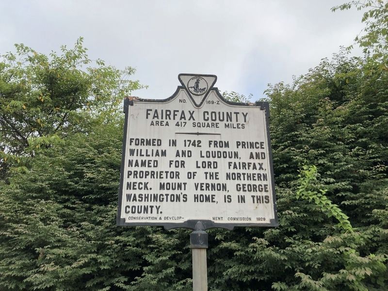 Fairfax County side of the marker image. Click for full size.