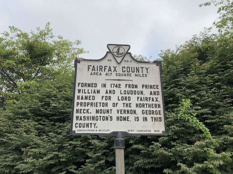 Fairfax County side of the marker. Click for full size. Fairfax County side of the marker image. Click for full size.