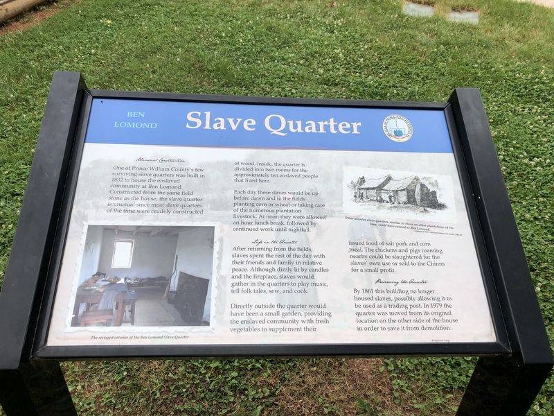 Slave Quarter Marker image. Click for full size.