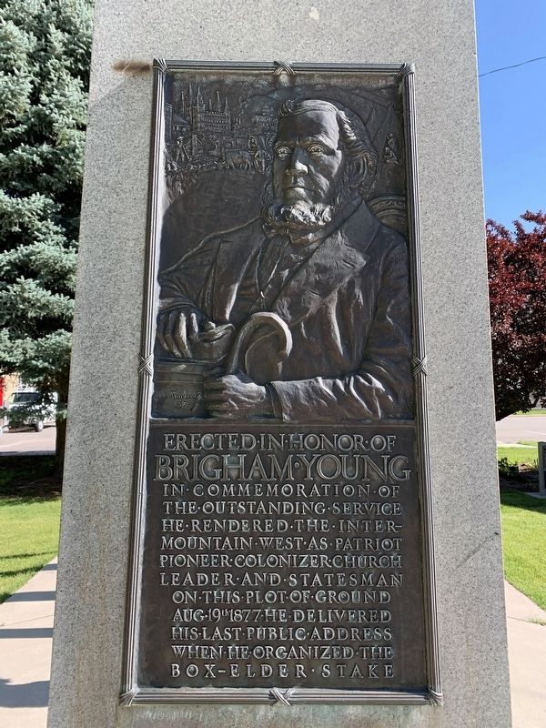 Erected in Honor of Brigham Young Marker image. Click for full size.