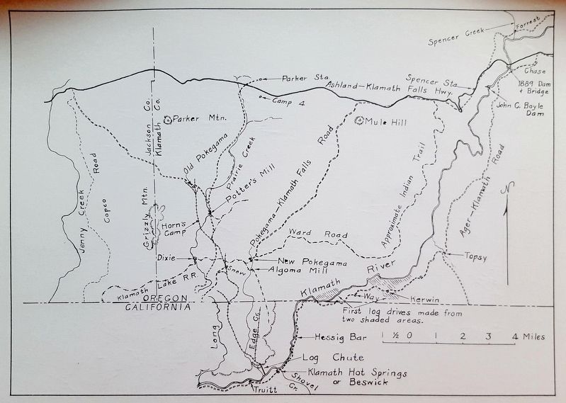 <i>Klamath Echoes</i> map, 1966 image. Click for full size.
