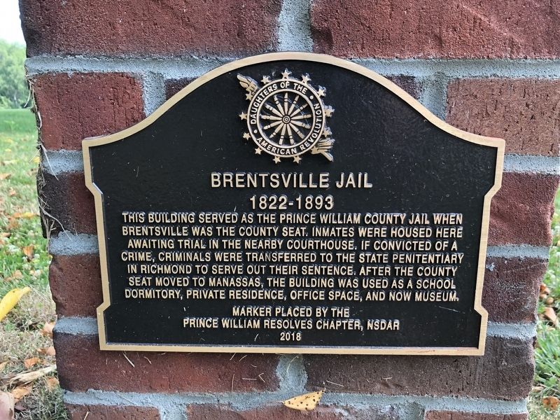 Brentsville Jail Marker. Click for full size. Brentsville Jail Marker image. Click for full size.