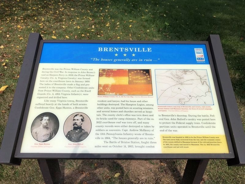 Brentsville Marker. Click for full size. Brentsville Marker image. Click for full size.