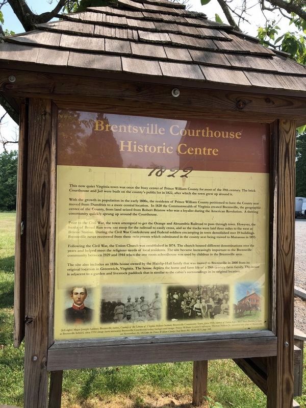 Brentsville Courthouse Historic Centre Marker image. Click for full size.