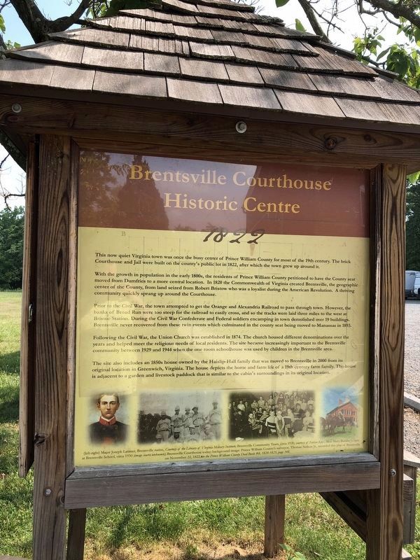 Brentsville Courthouse Historic Centre Marker. Click for full size. Brentsville Courthouse Historic Centre Marker image. Click for full size.