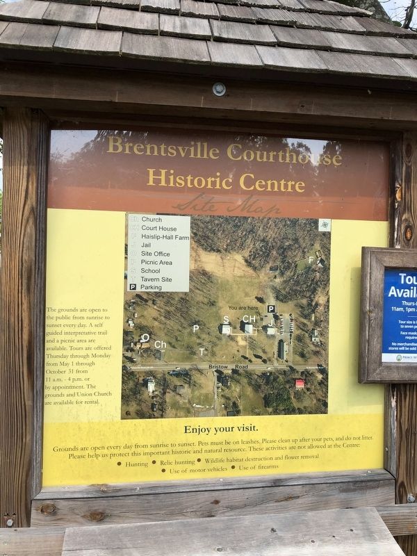 Brentsville Courthouse Historic Centre Marker. Click for full size. Brentsville Courthouse Historic Centre Marker image. Click for full size.
