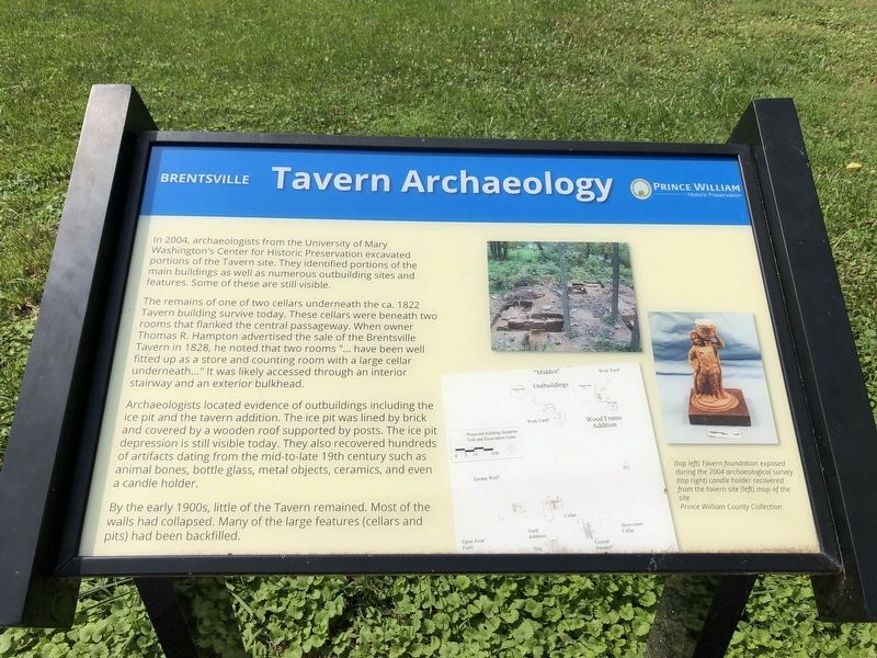 Tavern Archaeology Marker image. Click for full size.