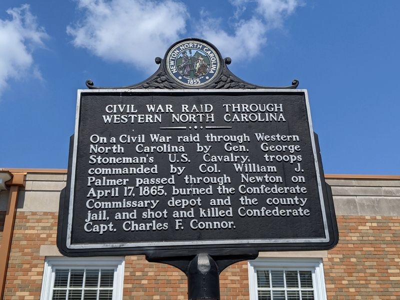 Civil War Raid Through Western North Carolina Marker image. Click for full size.