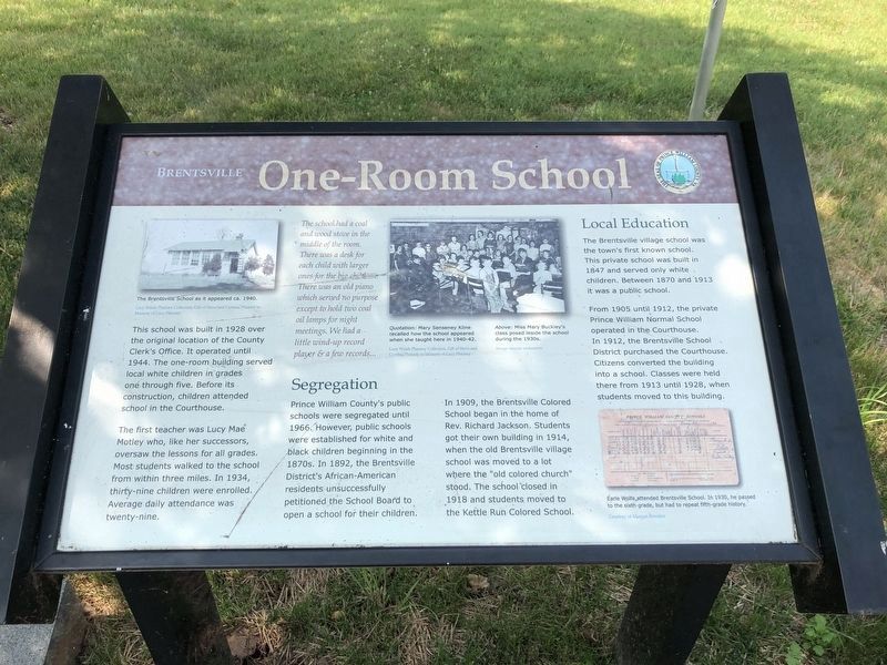One-Room School Marker image. Click for full size.